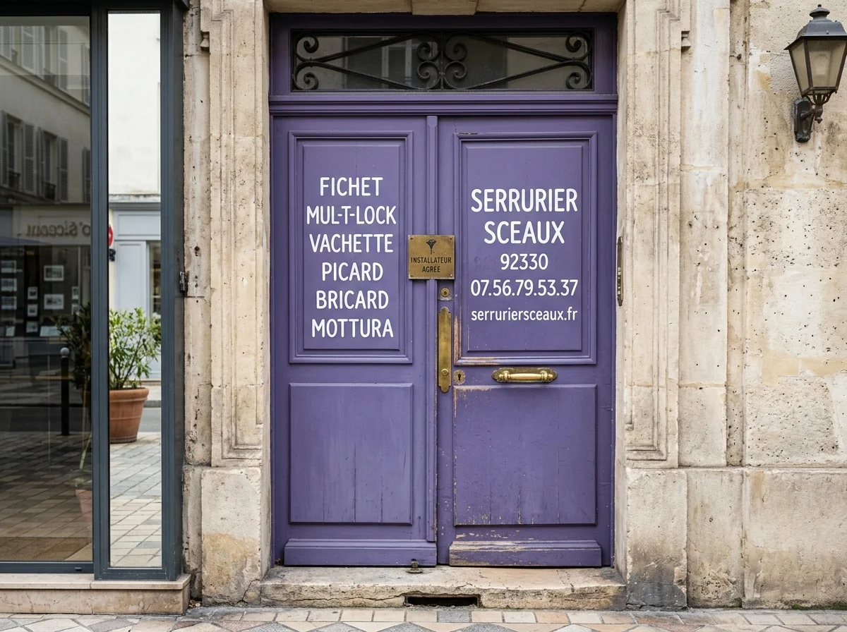 Installateur agréé · double-porte avec plaque des marques posées
