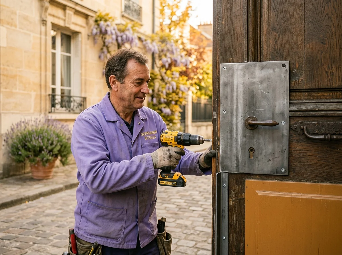 Blindage de porte à Sceaux